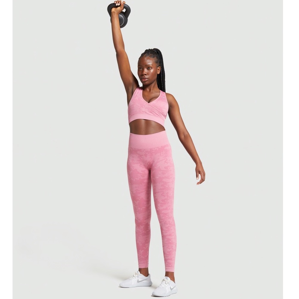 Gymshark Camo Seamless Leggings and Sports Bra Set
